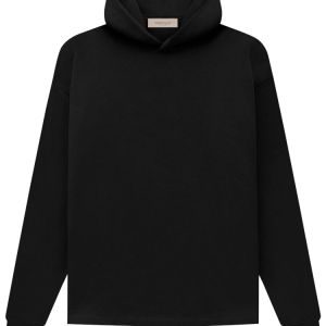 Felpa con cappuccio nera Fear of God Essentials