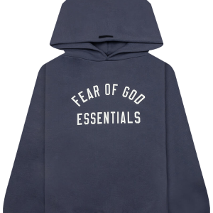 Felpa con cappuccio blu Essentials