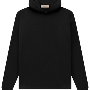Felpa con cappuccio nera Essentials