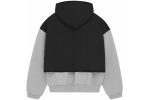 Felpa con cappuccio Essentials nera x grigia