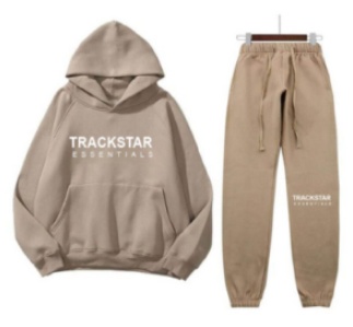 Tuta Trackstar Essentials con logo stampato Marrone