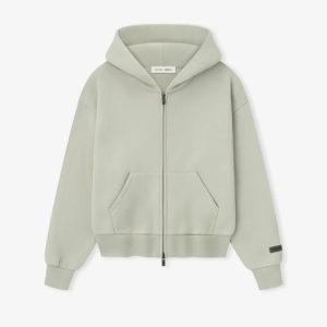Felpa con cappuccio e zip Fear of God Essentials Classic Fleece