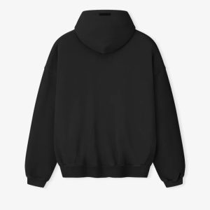 Felpa con cappuccio Essentials nera stile anni '90