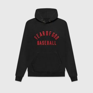 Felpa con cappuccio nera Essentials Fear of God Baseball