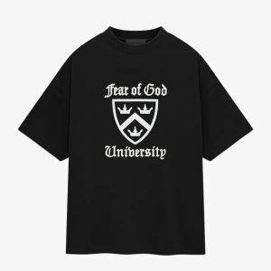 T-shirt girocollo pesante Fear Of God – Nera