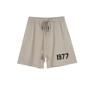 Pantaloncini Fear of God Essentials 1977 con logo, beige