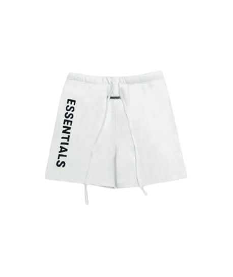 Pantaloncini Fear of God Essentials con logo, colore bianco Pantaloncini Fear of God Essentials con logo, colore bianco