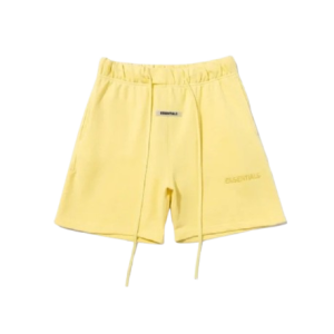 Pantaloncini Fear of God Essentials con logo, colore giallo