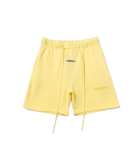 Pantaloncini Fear of God Essentials con logo, colore giallo Pantaloncini Fear of God Essentials con logo, colore giallo