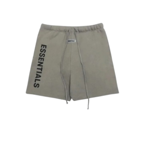 Pantaloncini Fear of God Essentials con logo, colore grigio